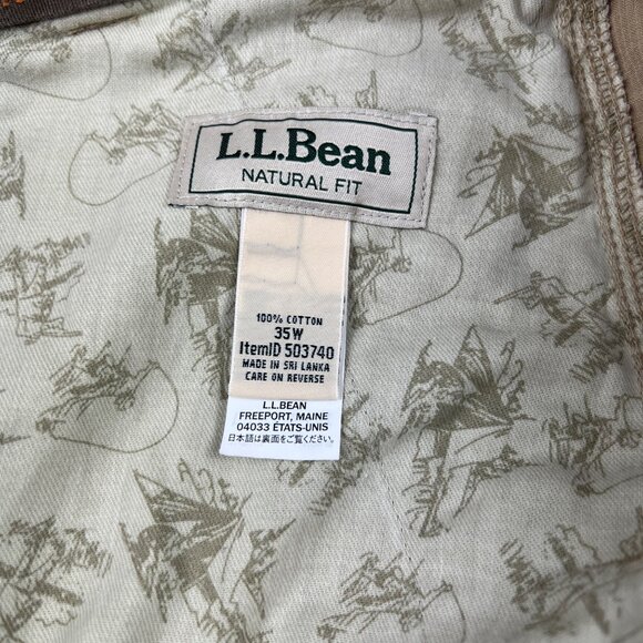 LL Bean Allagash Cargo Ripstop Shorts Mens Size 35 Tan  Hiking Outdoors #503740 - Picture 5 of 11